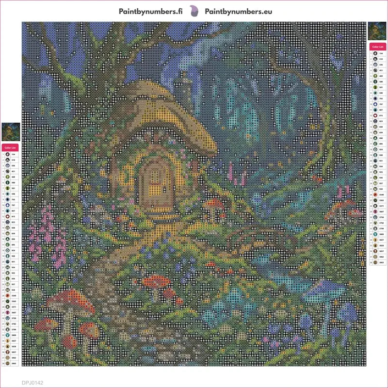 Forest Glen diamond painting adhesive canvas 40x40cm