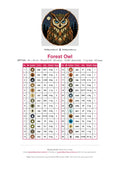 Thumbnail for DMC color chart for Forest Owl diamond painting - 28 colors