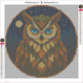 Thumbnail for Forest Owl diamond painting adhesive canvas 40x40cm