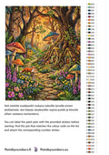 Thumbnail for Paint color chart and instructions - Fox and Rabbits Forest Path 40x50cm
