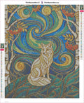 Thumbnail for Fox Cloisonne diamond painting adhesive canvas 40x50cm