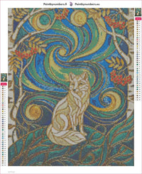 Thumbnail for Fox Cloisonne diamond painting adhesive canvas 40x50cm
