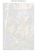 Thumbnail for Paint by numbers numbered canvas - Fox Cubs in the Lupines 40x60cm