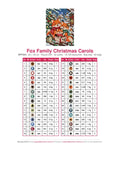 Thumbnail for DMC color chart for Fox Family Christmas Carols diamond painting - 32 colors