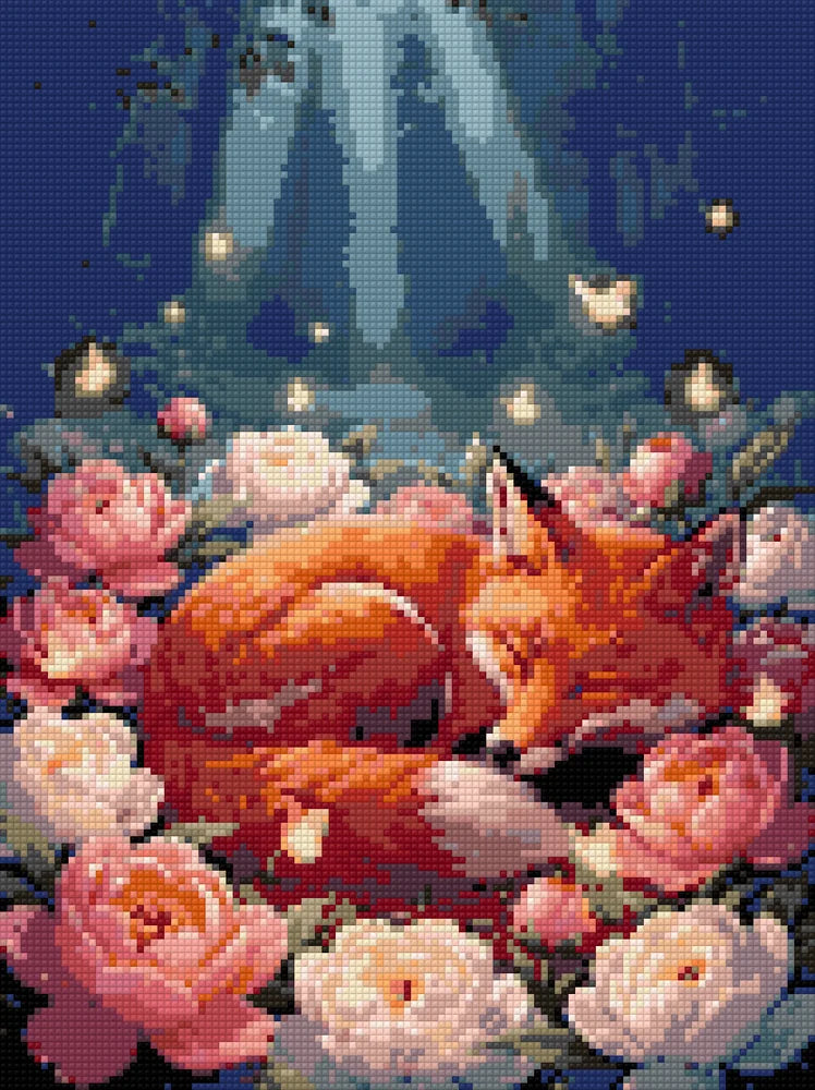 Diamantmönster för Fox in Blossoms