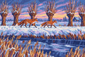 Thumbnail for Fox Pair on the Polder Dyke, 60x40 cm diamond painting – finished design preview