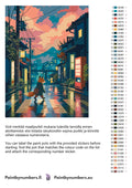 Thumbnail for Color chart and instructions - Fox Walking in City Street 60x80cm