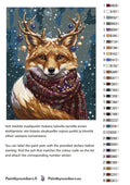 Thumbnail for Color chart and instructions - Fox with Antlers and Scarf 40x50cm