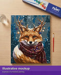 Thumbnail for Illustration of the completed paint by numbers - Fox with Antlers and Scarf 40x50cm