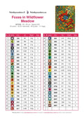 Thumbnail for DMC color chart for Foxes in Wildflower Meadow diamond painting - 45 colors