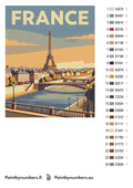 Thumbnail for Colour chart and instructions - France Travel Poster 40x50cm