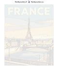 Thumbnail for Paint by numbers numbered canvas - France Travel Poster 40x50cm