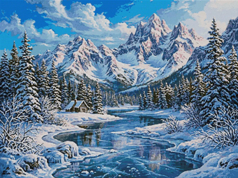 Diamond pattern - Frozen River