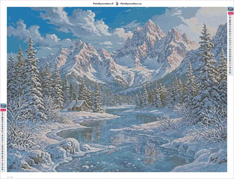 Frozen River diamond painting adhesive canvas 80x60cm