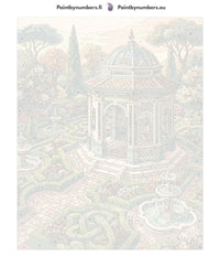Thumbnail for Numbered canvas - Garden Gazebo and Fountains 40x50cm