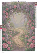 Thumbnail for Garden Pathway diamond painting adhesive canvas 40x60cm