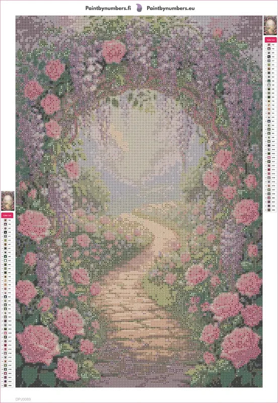 Garden Pathway diamond painting adhesive canvas 40x60cm