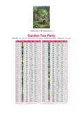 Thumbnail for DMC color chart for Garden Tea Party diamond painting - 60 colors