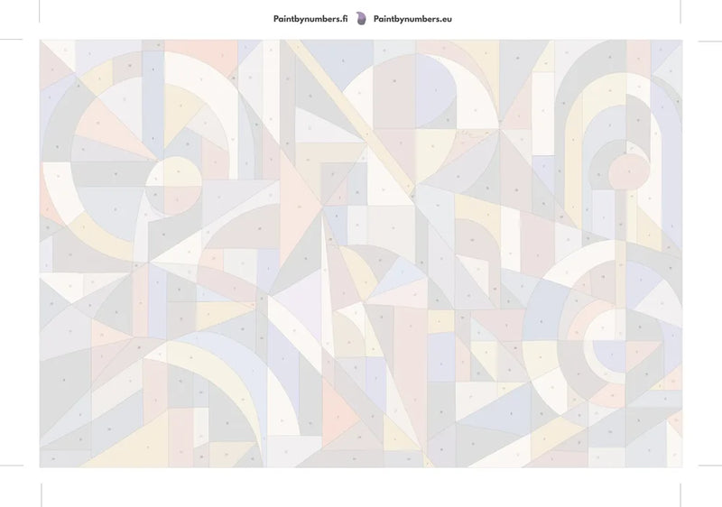Paint by numbers numbered canvas - Geometric Shapes Pattern 60x40cm