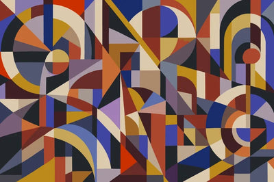 Colorful geometric shapes paint by numbers, 60x40cm