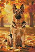 Thumbnail for Diamond pattern - German Shepherd in Autumn