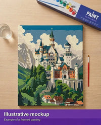 Thumbnail for Illustration of the completed paint by numbers - Germany Travel Poster 40x50cm