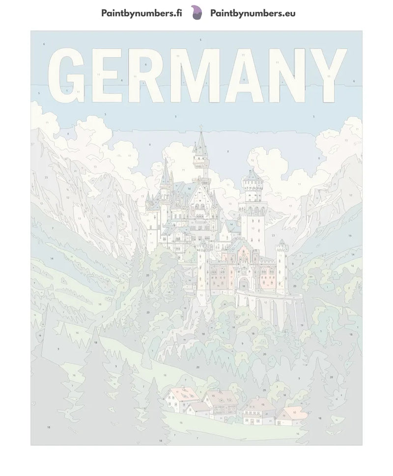 Numbered canvas - Germany Travel Poster 40x50cm