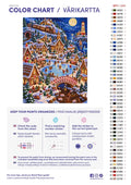 Thumbnail for Paint color chart and instructions - Gingerbread Village 60x80cm
