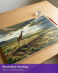 Thumbnail for Illustration of the finished paint by numbers - Giraffe in Landscape 70x40cm
