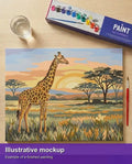 Thumbnail for Illustration of the completed paint by numbers - Giraffe on Savannah 50x40cm