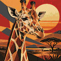 Miniatyrbild: Diamantmönster för Giraffe Portrait