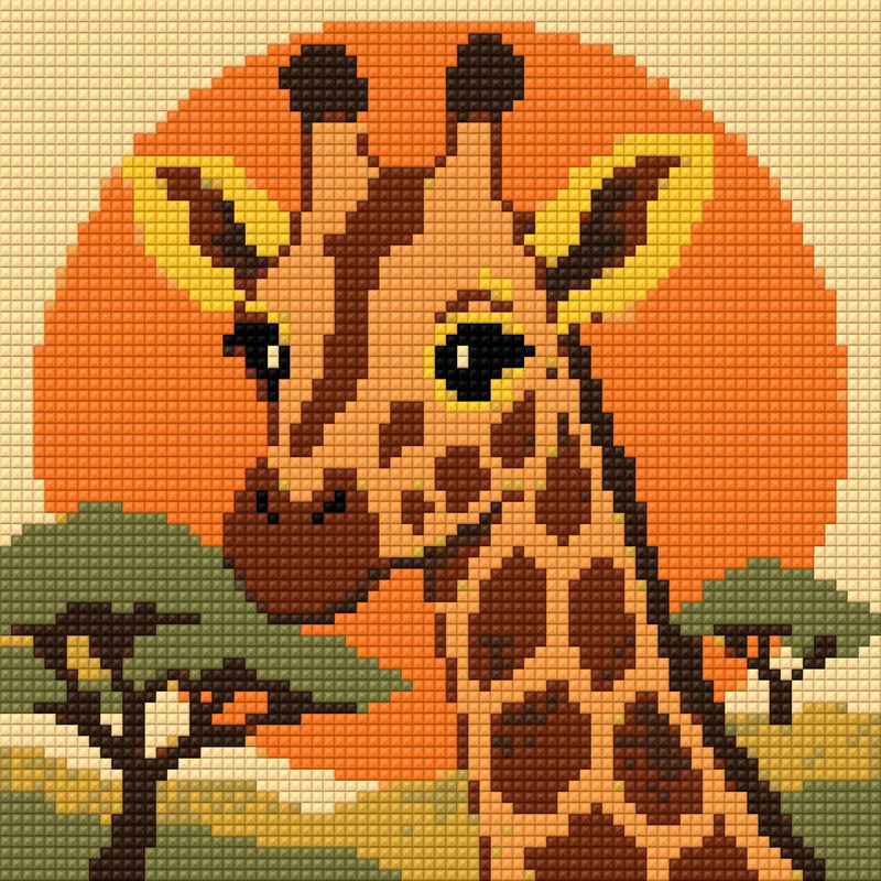 Diamantmönster för Giraffe Sunset