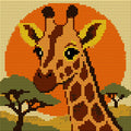 Thumbnail for Diamond painting pattern chart - Giraffe Sunset