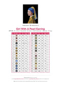 Thumbnail for DMC color chart for Girl With A Pearl Earring diamond painting - 30 colors