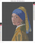 Thumbnail for Girl With A Pearl Earring diamond painting adhesive canvas 40x50cm