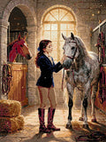 Thumbnail for Diamond pattern - Girl with Horses