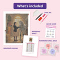 Thumbnail for Girl with Horses 60x80cm diamond painting kit contents: adhesive canvas, color chart, tools and diamond bags