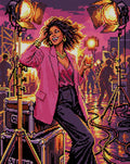 Thumbnail for Glamorous Woman On Film Set, 40x50 cm diamond painting – full design preview without the close-up inset