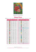 Thumbnail for Glass Flora diamond painting color chart – 40 DMC colors