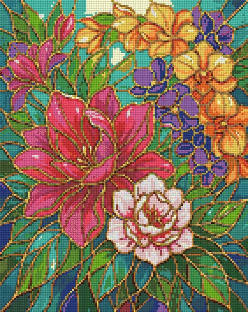 Diamantmönster för Glass Flora