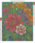 Thumbnail for Glass Flora diamond painting adhesive canvas 40x50cm