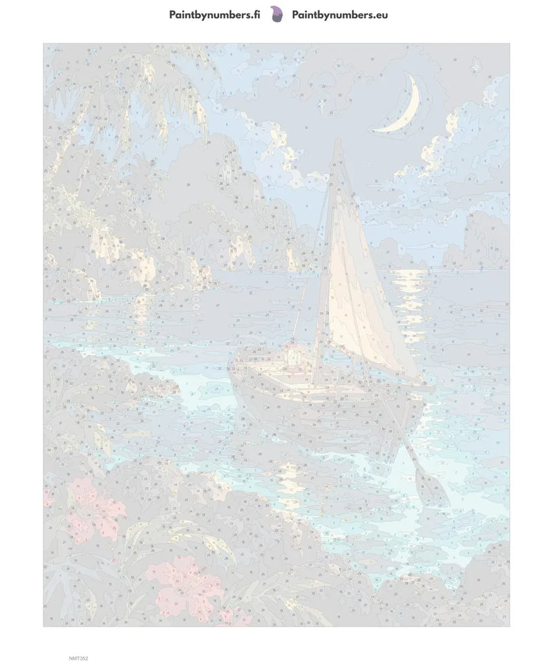 Paint by numbers numbered canvas - Glowing Bay 40x50cm