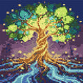 Miniatyrbild: Diamantmönster för Glowing Tree
