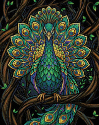 Thumbnail for Diamond pattern - Gold Feathered