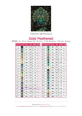 Thumbnail for Gold Feathered diamond painting color chart – 40 DMC colors