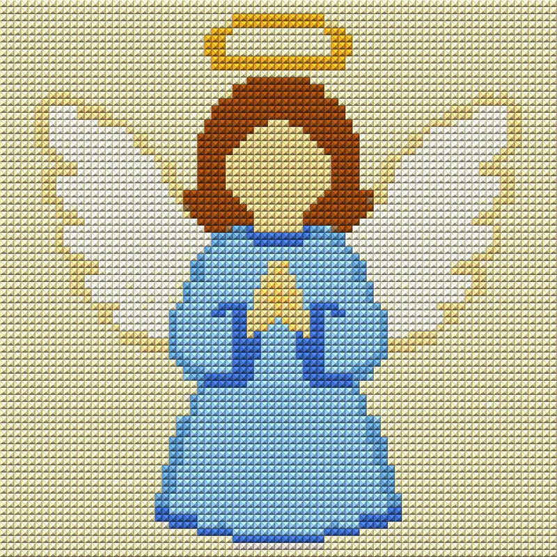 Diamond painting pattern chart - Golden Angel