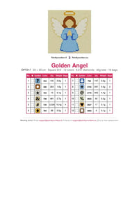 Thumbnail for DMC color chart for Golden Angel diamond painting - 12 colors