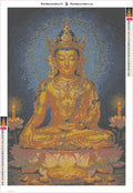 Thumbnail for Golden Buddha diamond painting adhesive canvas 40x60cm