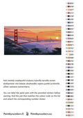 Thumbnail for Color chart and instructions - Golden Gate Bridge Sunset 80x40cm