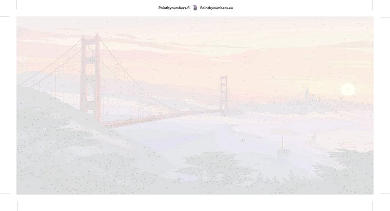 Numbered canvas - Golden Gate Bridge Sunset 80x40cm